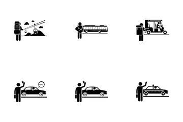 Öffentliche Verkehrsmittel Symbolpack