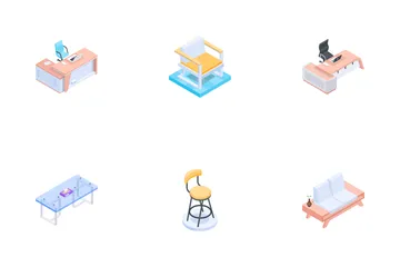 Office And Home Furniture Icon Pack
