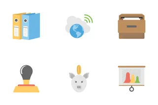 Office And Internet Flat Icons 1