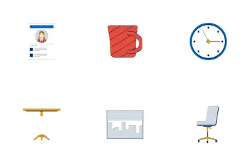 Office Essentials And HR Business Tools 2D Doodle Object Pack Icon Pack