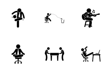 Office Fun Activities Icon Pack