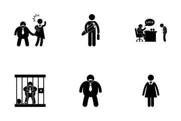 Office Harassment Icon Pack