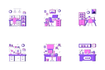 Office Interior Icon Pack