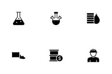 Offshore Oil And Gas Activity Icon Pack