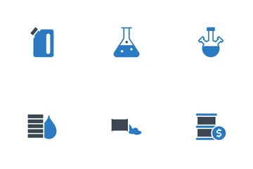 Offshore Oil And Gas Activity Icon Pack