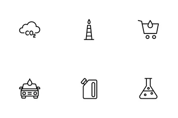 Offshore Oil And Gas Activity Icon Pack