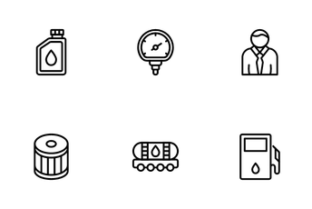 Oil And Gas Industry Icon Pack