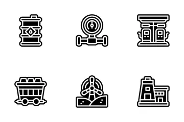 Oil And Gas Industry Icon Pack