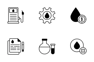 Oil And Gas Industry Icon Pack