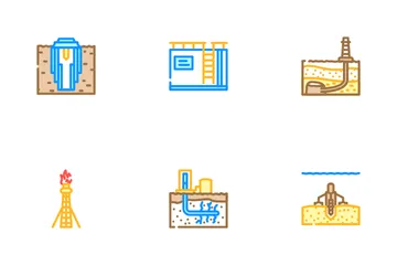 Oil Industry Petroleum Energy Gas Icon Pack