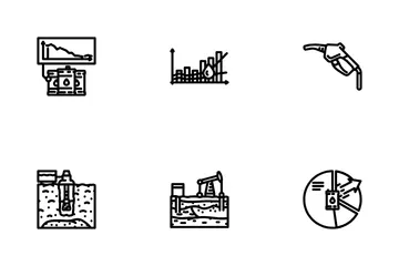 Oil Industry Petroleum Refinery Icon Pack