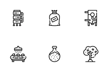 Oil Production Plant Icon Pack