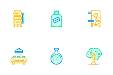 Oil Production Plant Icon Pack