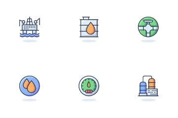 Oil Refinery Icon Pack