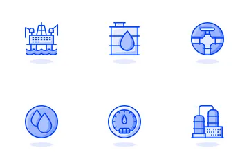 Oil Refinery Icon Pack