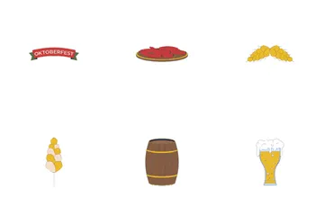 Oktoberfest Traditional Symbols Icon Pack