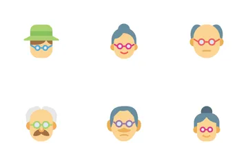 Old Man And Woman Icon Pack