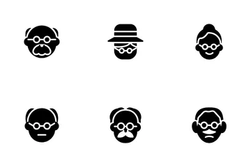 Old Man And Woman Icon Pack