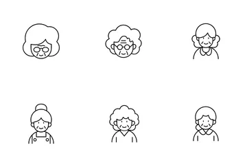 Old Woman Icon Pack