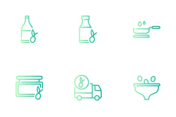 Aceituna Paquete de Iconos