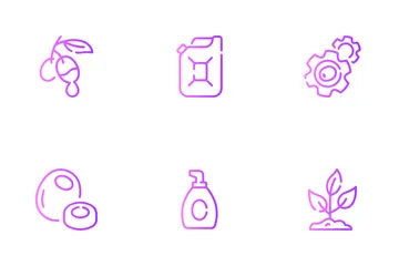 Olive Production Icon Pack