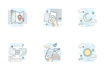 Onboarding Colored Outline Story Icon Pack