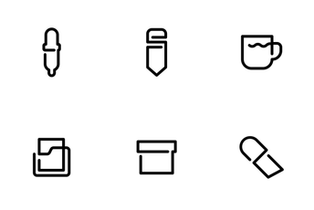 One Line Office Icon Pack