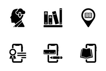 Online-Bildung Icon Pack