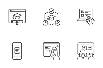 Online-Bildung Icon Pack