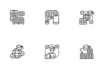 Online-Bildung Icon Pack