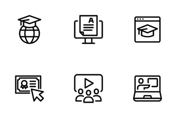 Online-Bildung Icon Pack