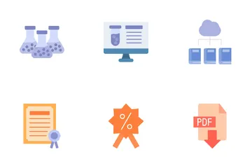 Online-Bildung Symbolpack
