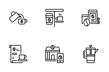온라인 커피 아이콘 팩