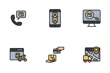 Online Delivery Service Icon Pack