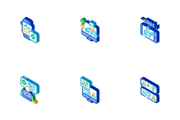Online Doctor Advice Icon Pack