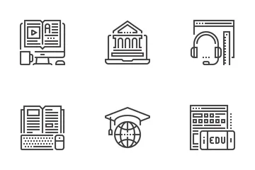 Online Education And E-learning Icon Pack