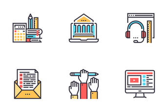 Online Education And E-learning Icon Pack