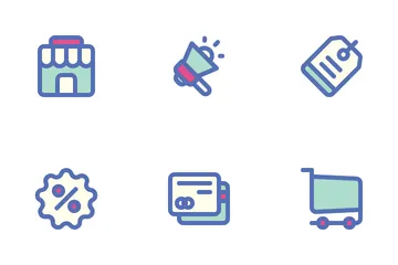 Online Einkaufen Symbolpack
