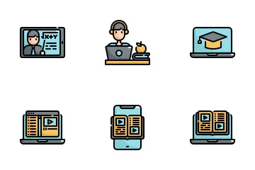 Online Learning Icon Pack