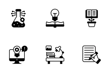 Online Learning And Knowledge Icon Pack