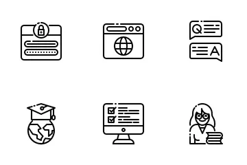 Online Learning Icon Pack