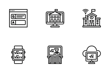 Online Learning Icon Pack