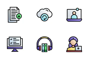 Online Learning Icon Pack