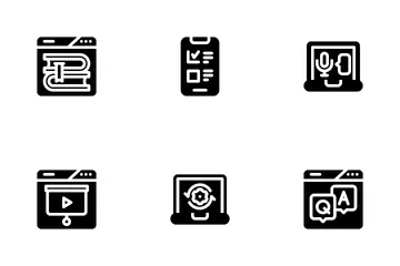Online lernen Symbolpack