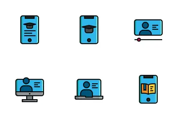 Online lernen Symbolpack