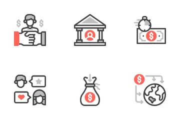 Online Money Service Icon Pack