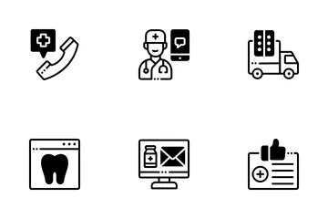 Online Pharmacy Icon Pack