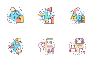 Online Shop Management Icon Pack