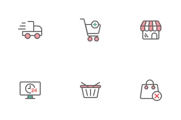 Online Einkaufen Symbolpack