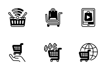 Online Einkaufen Symbolpack